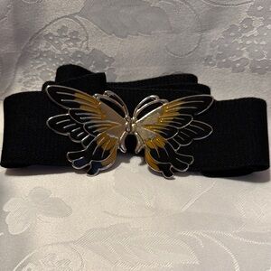 Black and Gold Butterfly Belt